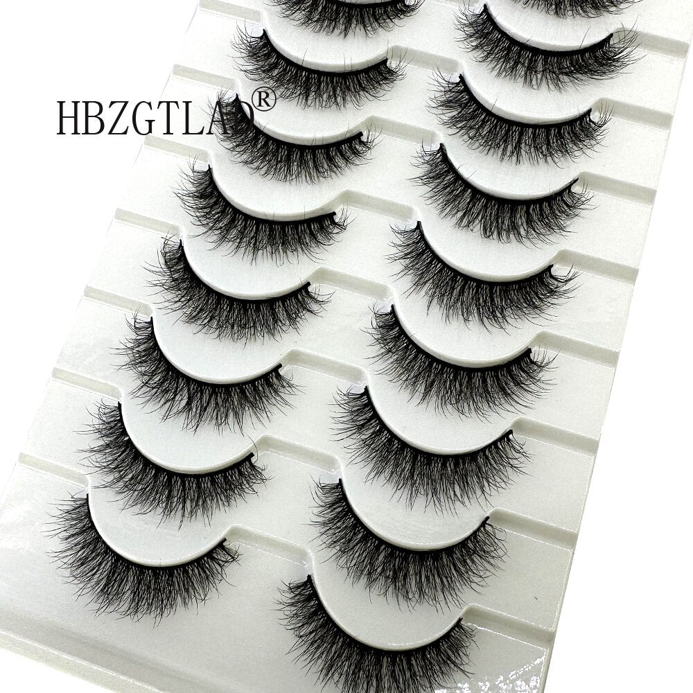 700Pairs Faux Mink Eyelashes 8-25mm Lashes Fluffy Messy 3D Mink Lashes Wholesale 700Pairs Natural False Eyelashes Extension