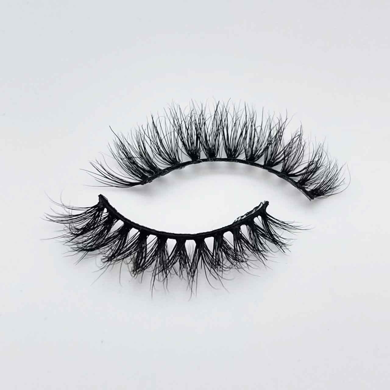 Soft Mink Eyelashes 3D Curl Winged End Eye Elongated Fake Lashes Thick Handmade Natural False Eyelash Messy Cross Lash