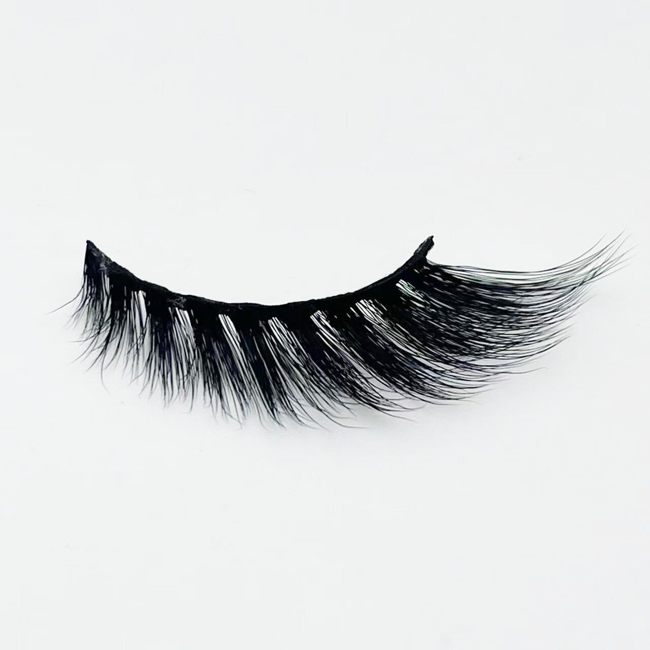 Cat-Eye 3D Mink Eyelashes Curled Winged Natural Realistic Messy End Eye Elongated Thick False Eyelashes Soft