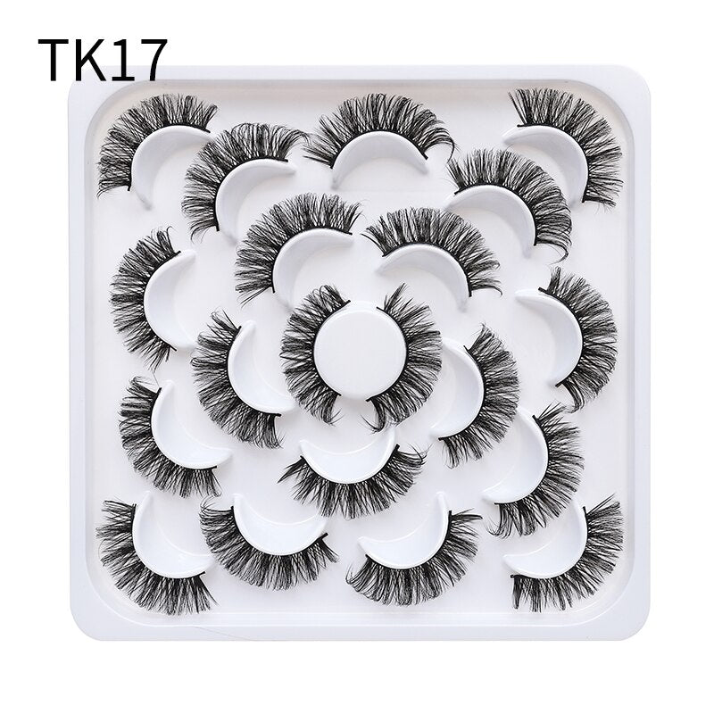 Russian Strip Lashes 25mm 3D Mink Volume Fluffy Natural False Eyelashes Thick Dramatic Mink Eyelashes
