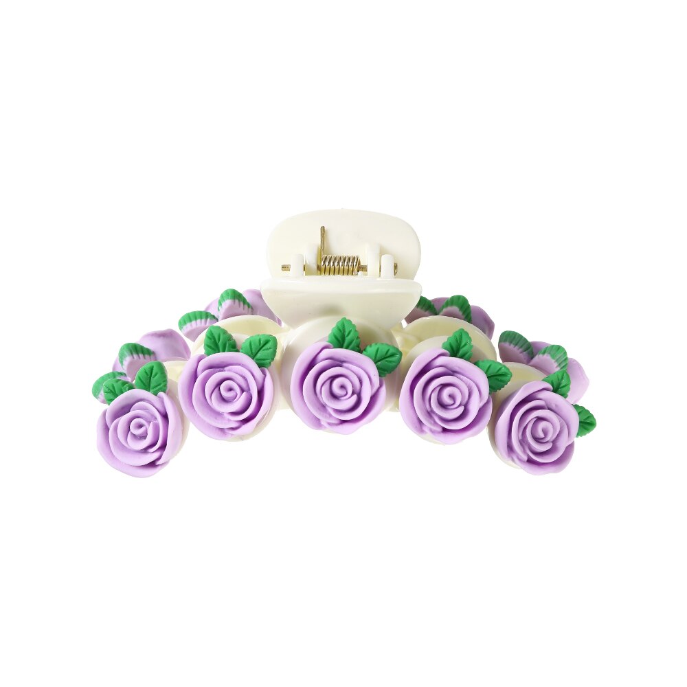 Korean Flowers Big Hair Claws Elegant Resin Acrylic Hair Clips Hairpins Barrette Headwear Hair Accessories