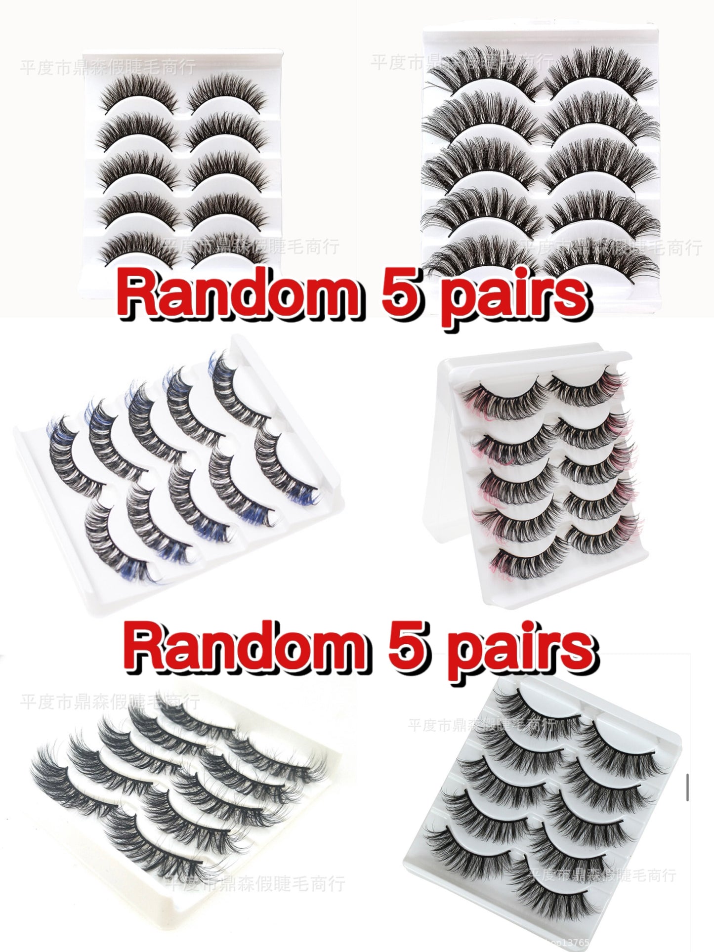 Russian Strip Lashes 25mm 3D Mink Volume Fluffy Natural False Eyelashes Thick Dramatic Mink Eyelashes