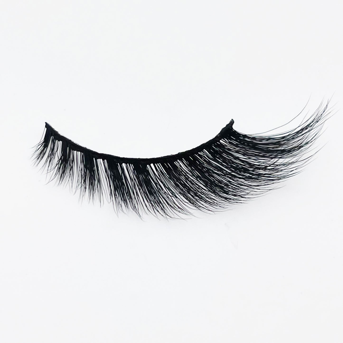 Cat-Eye 3D Mink Eyelashes Curled Winged Natural Realistic Messy End Eye Elongated Thick False Eyelashes Soft