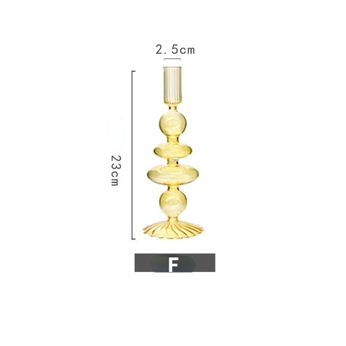 Vintage Glass French Style Crystal Glass Candle Holders Simple Wedding Romantic Candlelight Dinner Home Decoration