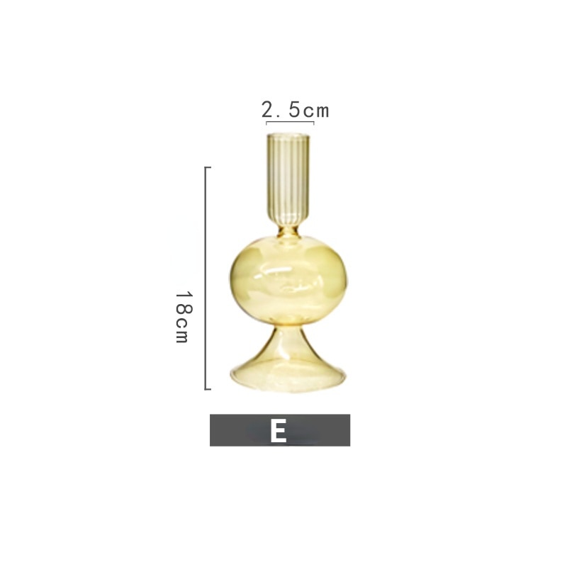 Vintage Glass French Style Crystal Glass Candle Holders Simple Wedding Romantic Candlelight Dinner Home Decoration