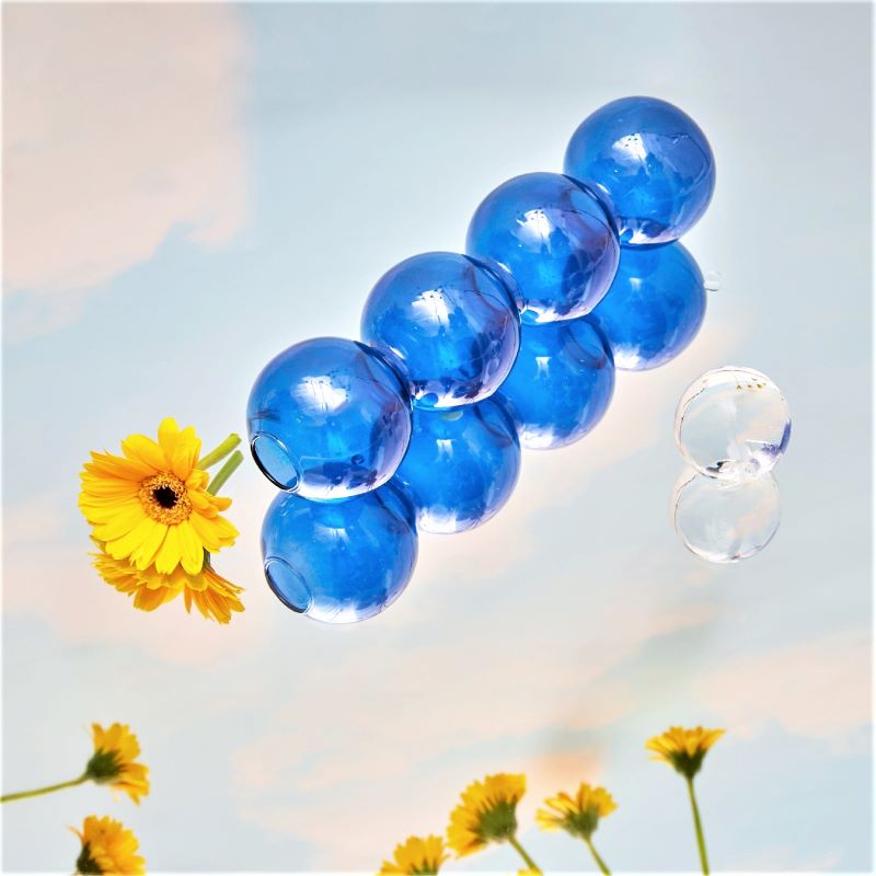 Nordic Creative Glass Bubble Vase Flower Arrangement Spherical Art Flower Ornaments Vases Decoration Home Gift