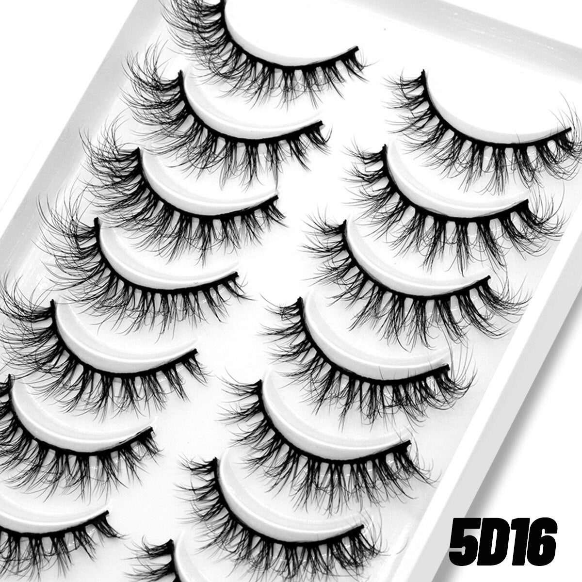 Natural Long 10 Pairs 3D Mink False Eyelashes Fake Lashes Mink Lashes Cat Eye lashes Short Eyelashes
