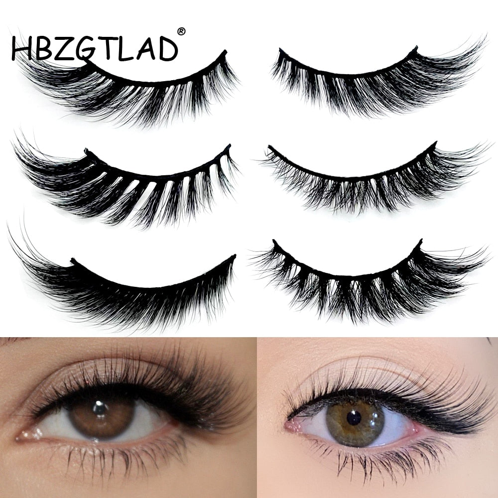 Cat-Eye 3D Mink Eyelashes Curled Winged Natural Realistic Messy End Eye Elongated Thick False Eyelashes Soft