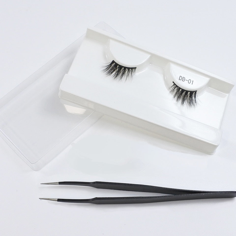 Cat Eye Lashes 3d Real Mink Short Natural Eyelashes Wispy Half Lashes Fake Eyelashes
