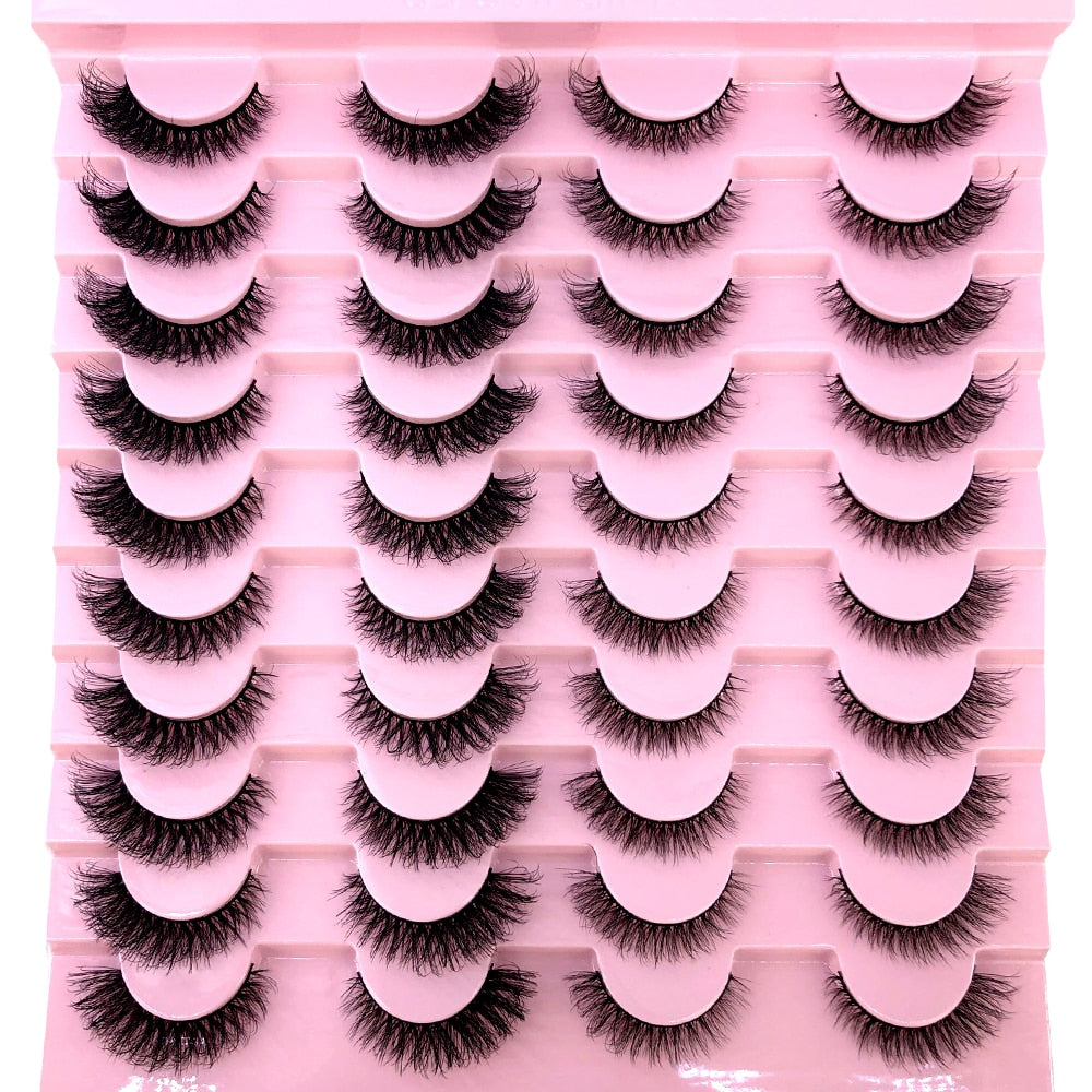 20 pairs natural Thick false eyelashes long 6d mink eyelashes eyelash extension