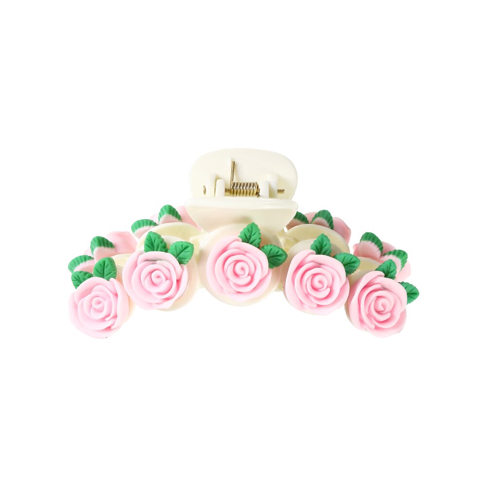Korean Flowers Big Hair Claws Elegant Resin Acrylic Hair Clips Hairpins Barrette Headwear Hair Accessories