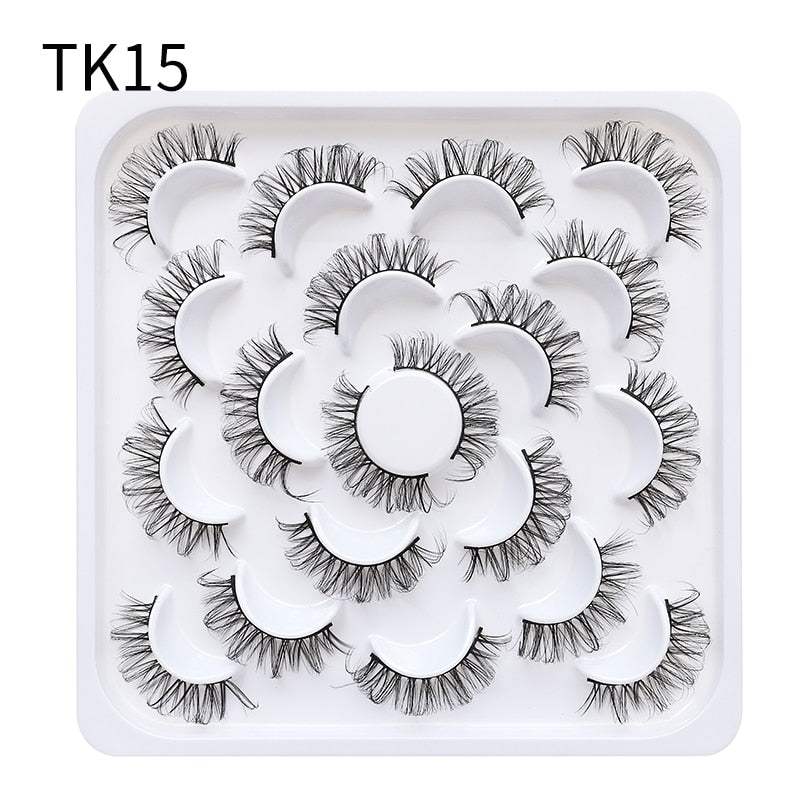 Russian Strip Lashes 25mm 3D Mink Volume Fluffy Natural False Eyelashes Thick Dramatic Mink Eyelashes