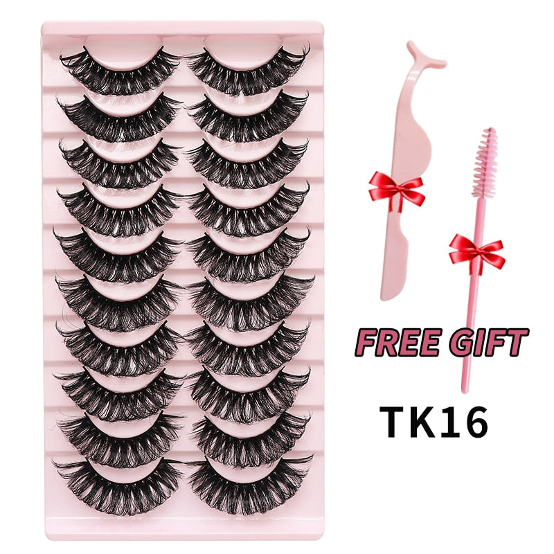 Russian Strip Lashes 25mm 3D Mink Volume Fluffy Natural False Eyelashes Thick Dramatic Mink Eyelashes
