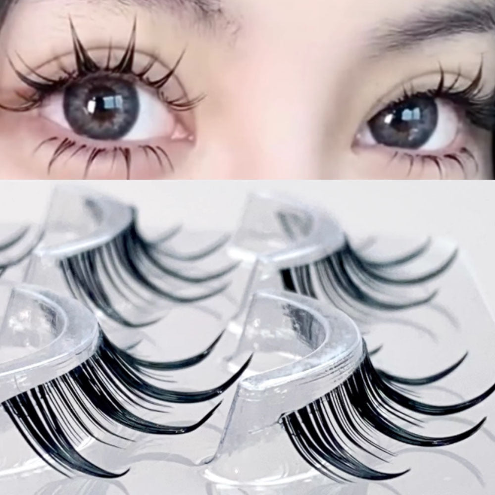 5Pairs Natural Manga Lashes Soft Eyelashes Thick False Eyelashes Manga Eyelashes Daily Dating Makeup Eyelashes Lashes Wispy