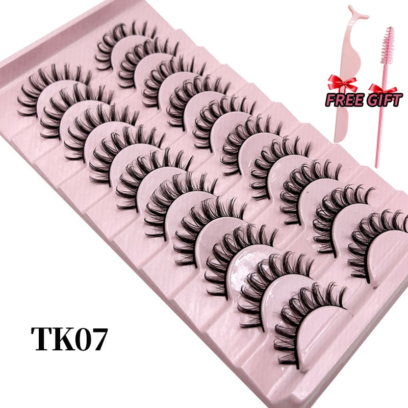 Russian Strip Lashes 25mm 3D Mink Volume Fluffy Natural False Eyelashes Thick Dramatic Mink Eyelashes
