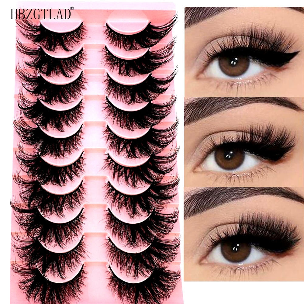 Cat Eye Lashes 5D fluffy Mink Eyelashes Winged End Eye Elongated Eyelashes Fake Lashes Soft Natural long Full Strip Lashes