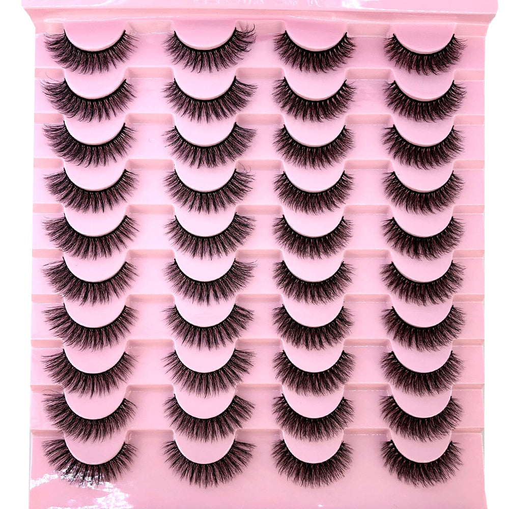 20 pairs natural Thick false eyelashes long 6d mink eyelashes eyelash extension