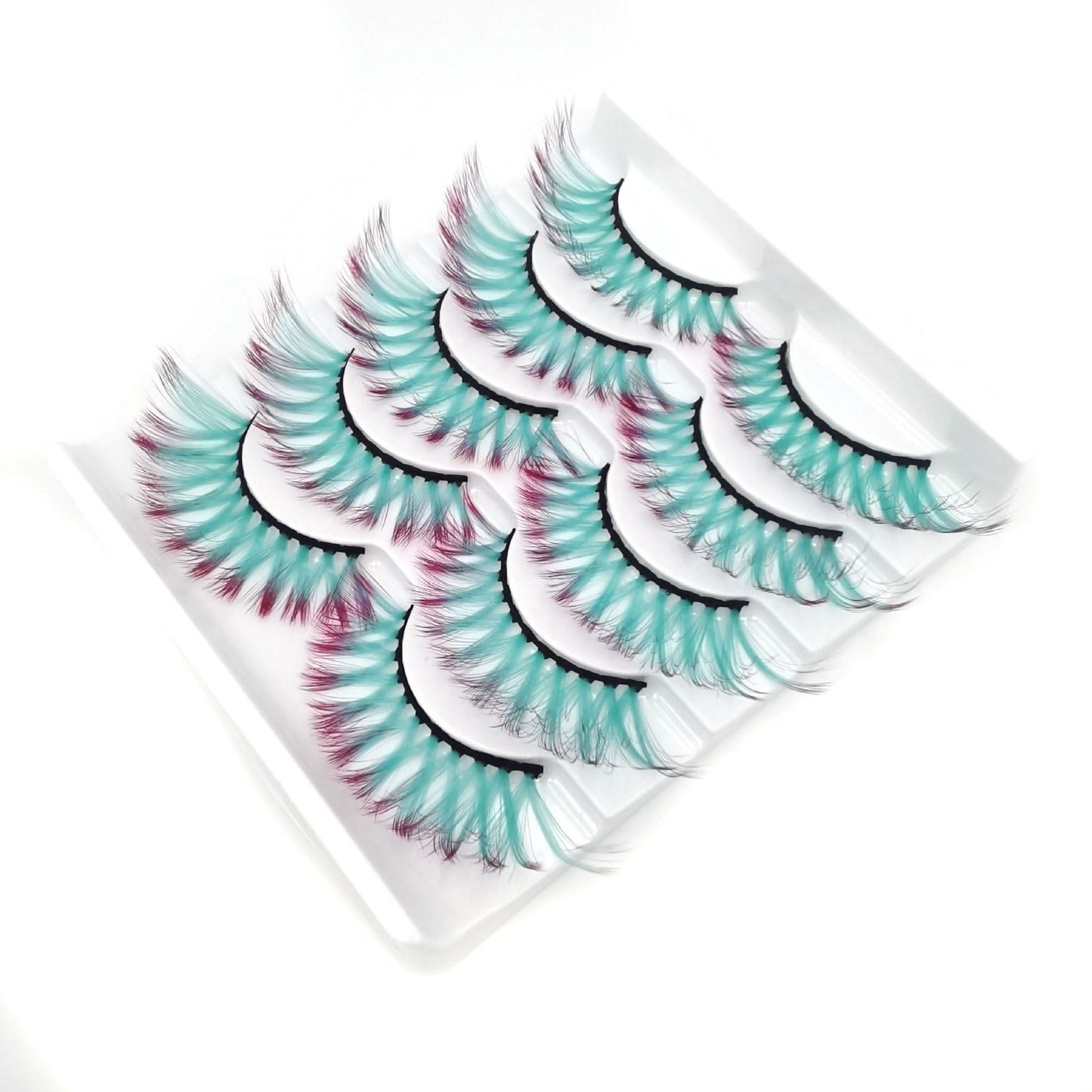 Gradient False Lashes Ombre Natural Long Colorful Eyelashes Fake LashColored Lashes