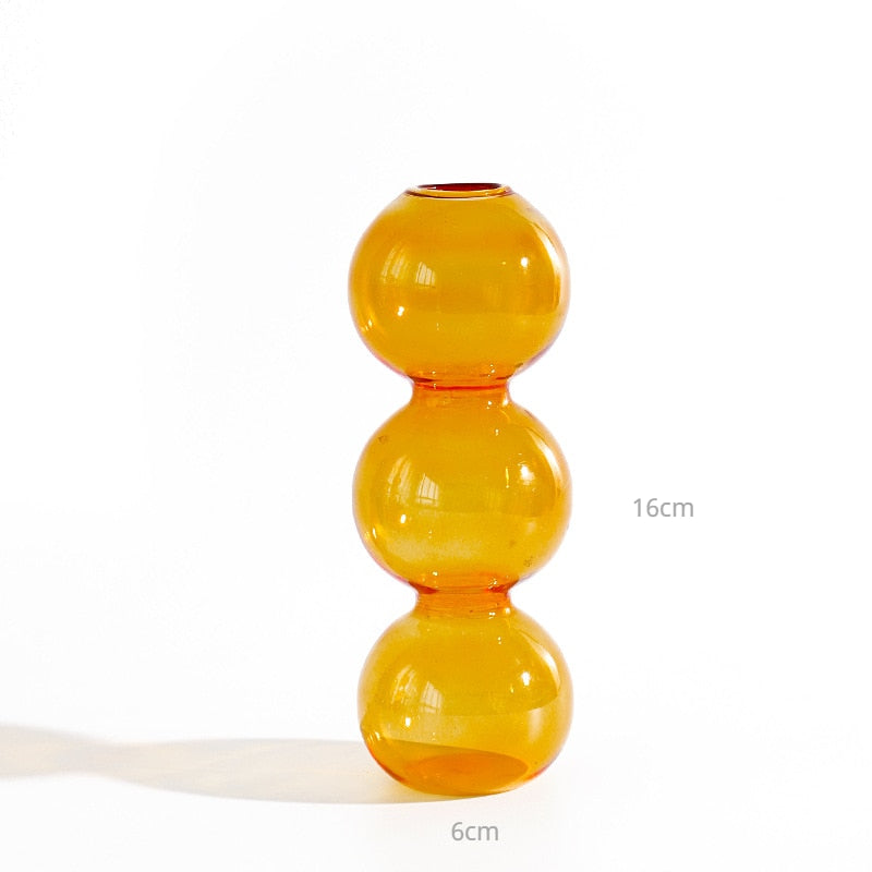 Nordic Creative Glass Bubble Vase Flower Arrangement Spherical Art Flower Ornaments Vases Decoration Home Gift