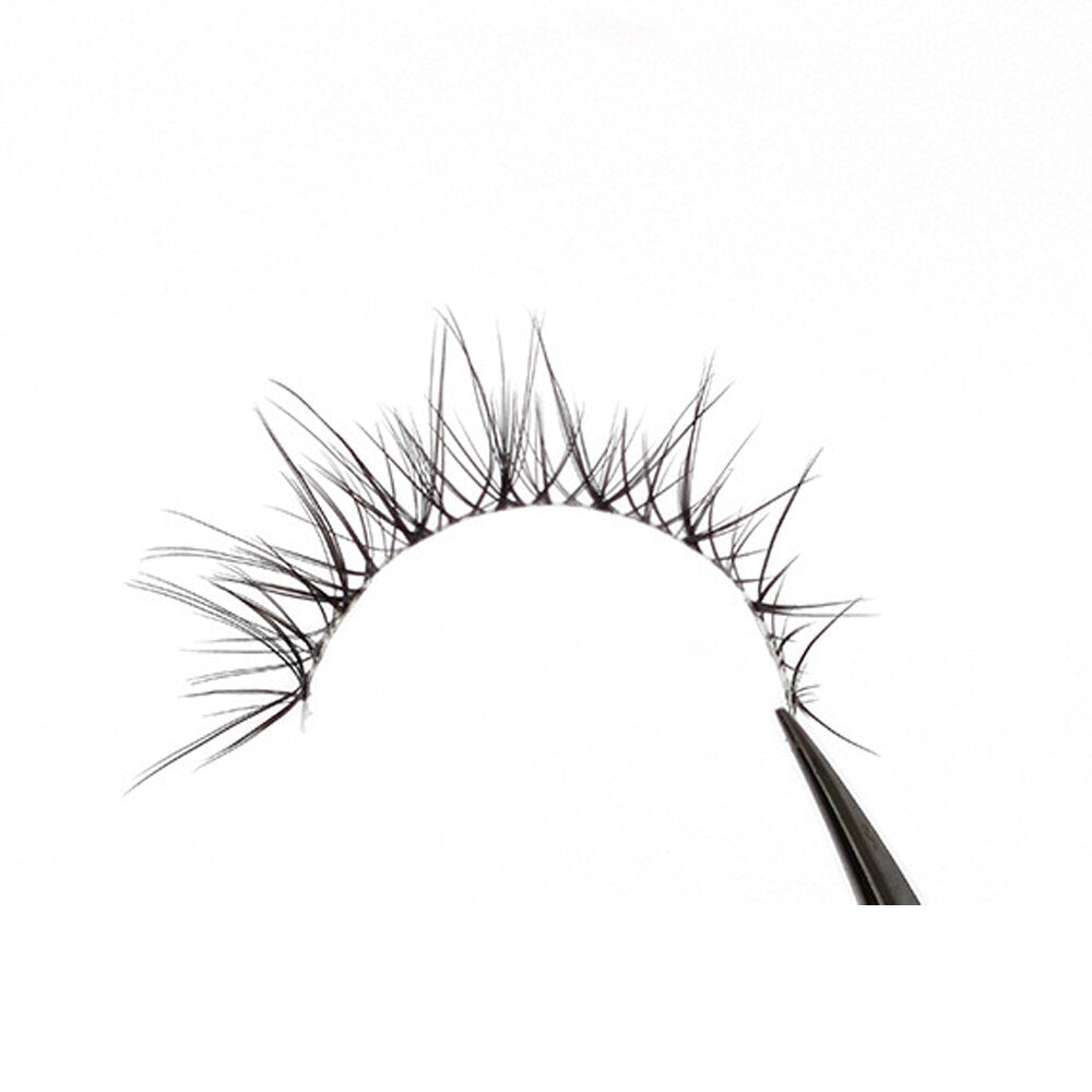 Invisible band Lashes 5 Pairs 3D Faux Mink Lashes Natural short Transparent Terrier Lashes Clear Band Soft Eyelashes