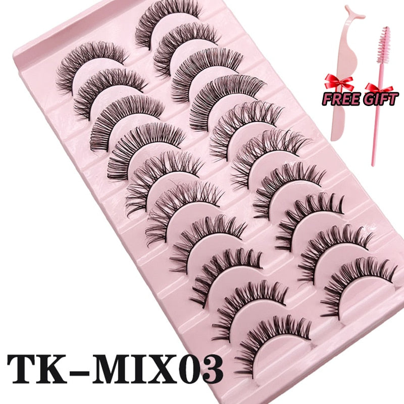 Russian Strip Lashes 25mm 3D Mink Volume Fluffy Natural False Eyelashes Thick Dramatic Mink Eyelashes