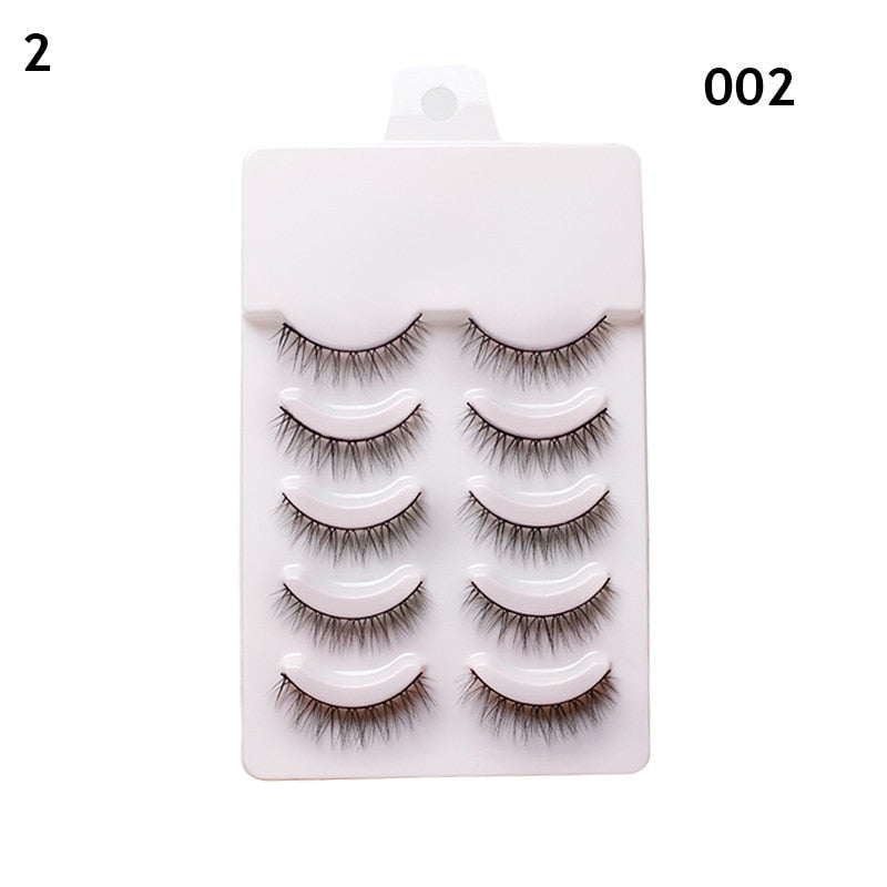 5 Pairs 3d Faux Mink Manga Lashes Little Devil Fairy 3D False Eyelashes Natural Lash Extension
