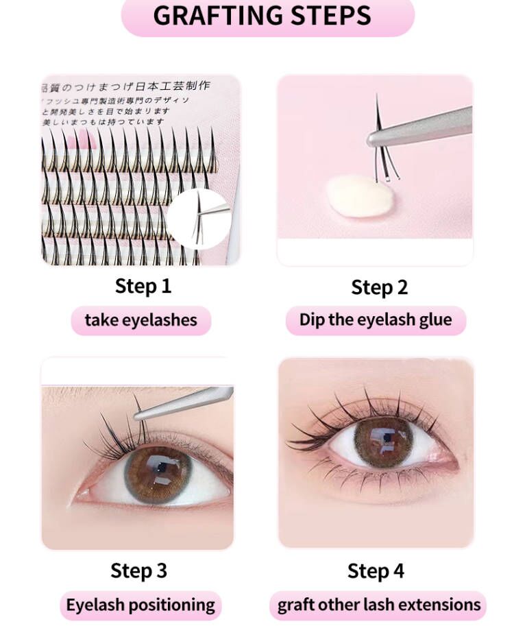 A Type Lash Cluster Extension Korean Manga False Eyelashes Cosplay Beauty Fairy Natural Eyelashes