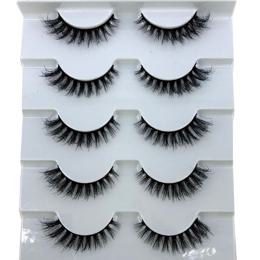 5 Pairs Lashes Mink Lashes Faux Eyelashes Mink False Eyelashes Dramatic Volume Lashes Eyelash Extension