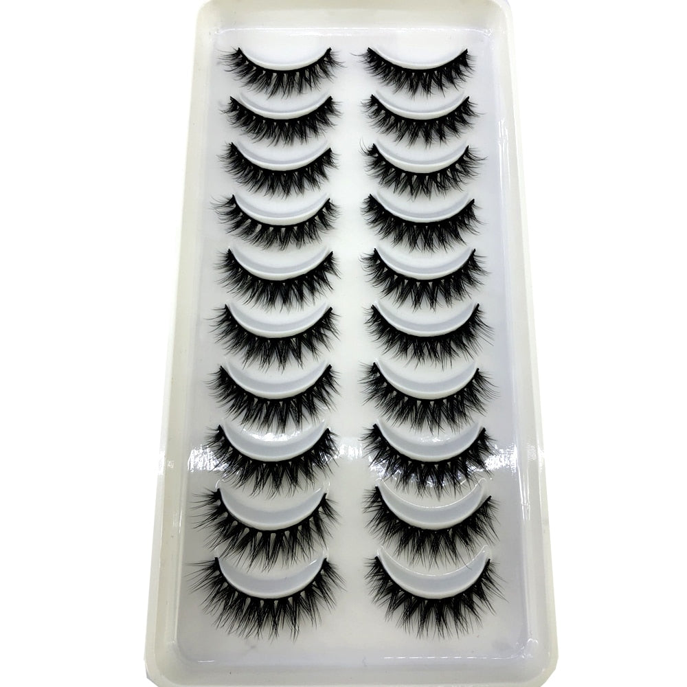 10 Pairs Natural False Eyelashes Fake Lashes Long 3d Mink Lashes Extension Eyelash Mink Eyelashes