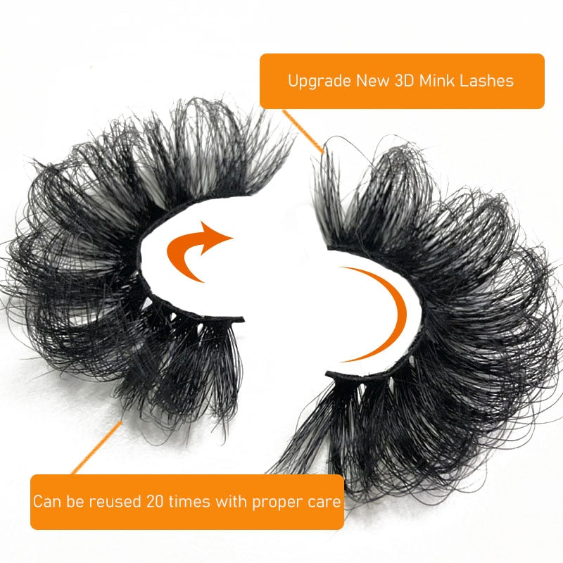 8pairs eyelashes fake lashes long eyelash 25mm mink lashes fluffy dramatic false eyelashes