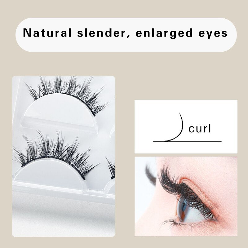 3Pairs 3D Mink False Lashes Faux Cils Natural Fluffy Dramatic Volume Eyelashes Crisscross Soft Eyelash Extension