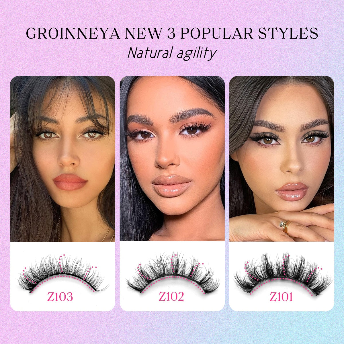 Natural Long 10 Pairs 3D Mink False Eyelashes Fake Lashes Mink Lashes Cat Eye lashes Short Eyelashes