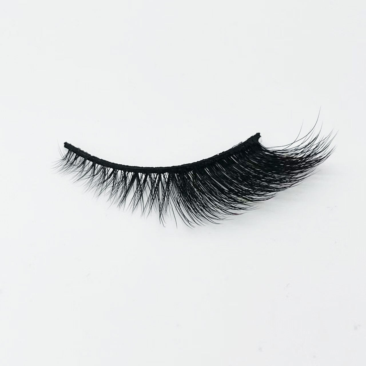 Cat-Eye 3D Mink Eyelashes Curled Winged Natural Realistic Messy End Eye Elongated Thick False Eyelashes Soft