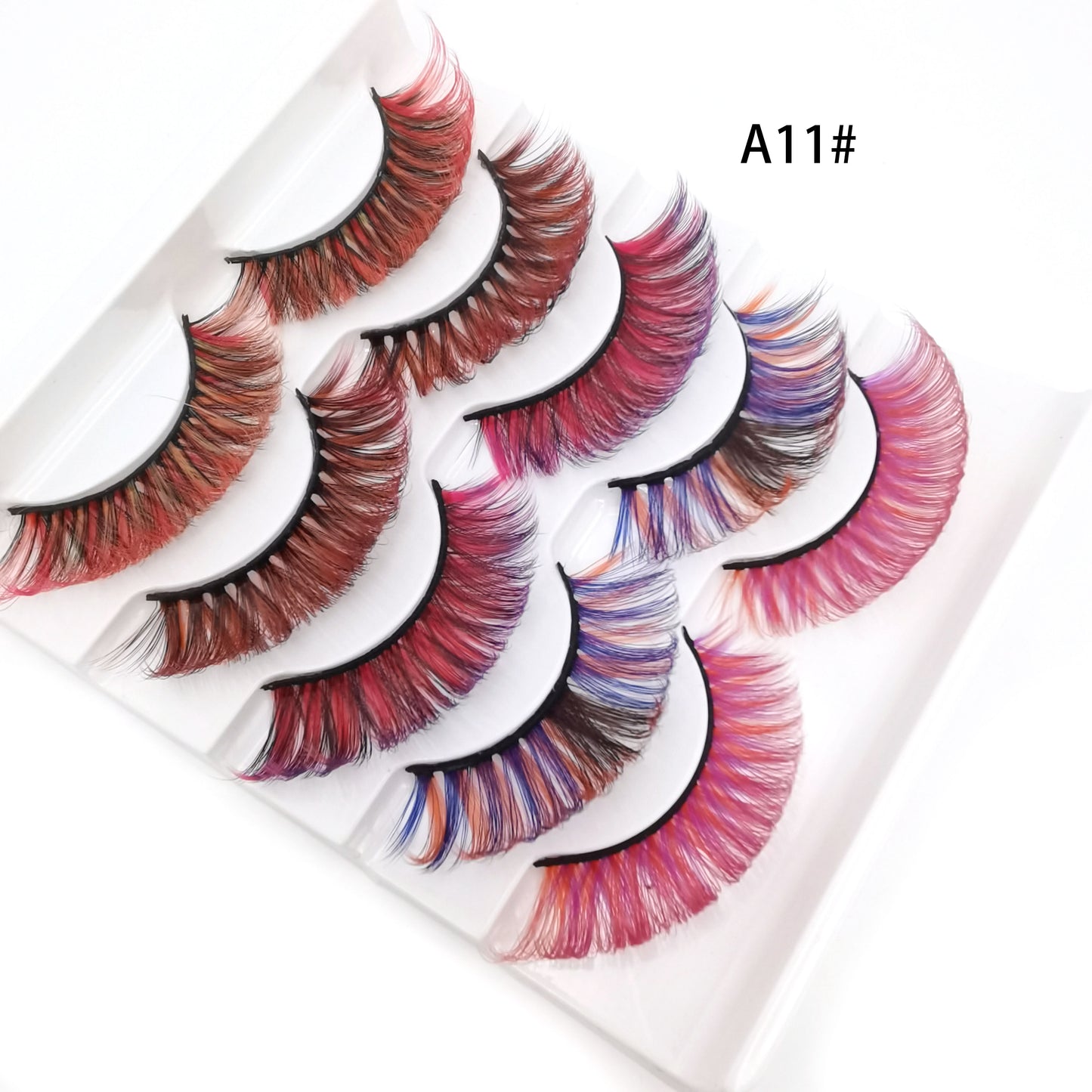 Mix Color Eyelashes Maquiage Soft Natural 3D Mink Rainbow Eyelash Cilios Natural Dramatic Fluffy Colourful