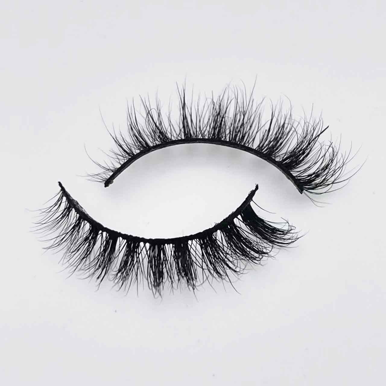 Soft Mink Eyelashes 3D Curl Winged End Eye Elongated Fake Lashes Thick Handmade Natural False Eyelash Messy Cross Lash