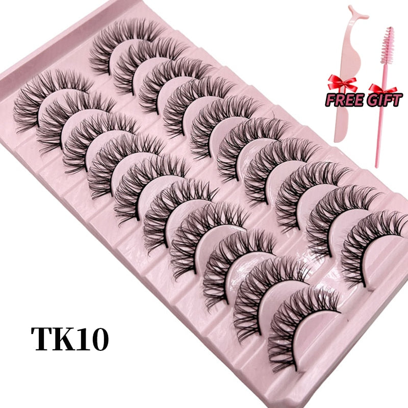 Russian Strip Lashes 25mm 3D Mink Volume Fluffy Natural False Eyelashes Thick Dramatic Mink Eyelashes