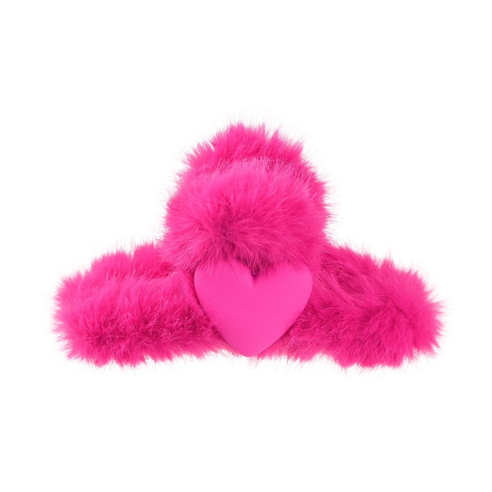 Big Rose Red Hair Clips Winter Plush Soft Popular Hair Catch Cute Warm Hair Accessories y2k Accessories Handmade
