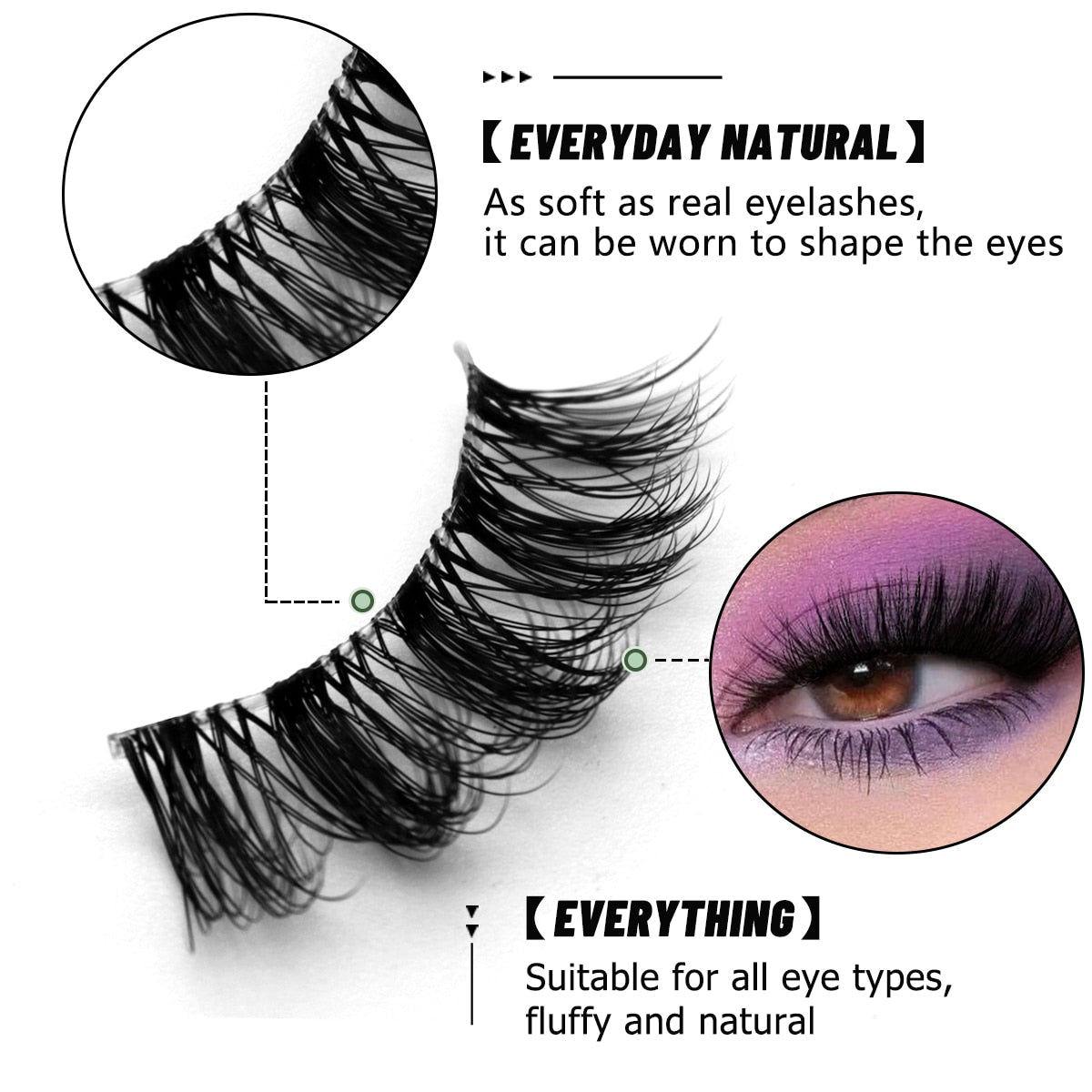 10pairs Clear Band Eye Lashes Mink Eyelashes Crisscross Transparent Band False Eyelashes Natural False Lashes