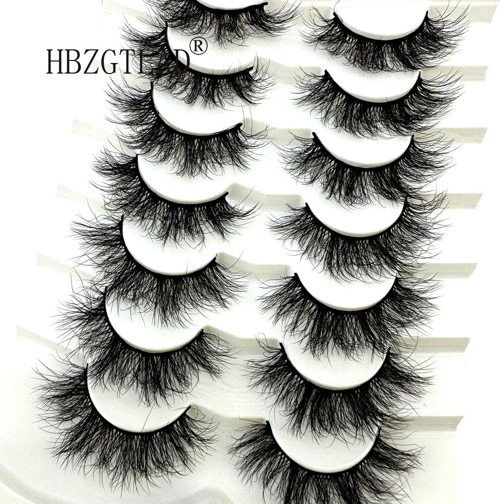 7Pairs False Eyelashes 6D Super Fluffy Wispy Faux Mink Eyelashes Cat/Fox Eye Effect Dramatic Lashes Eyelash Extension