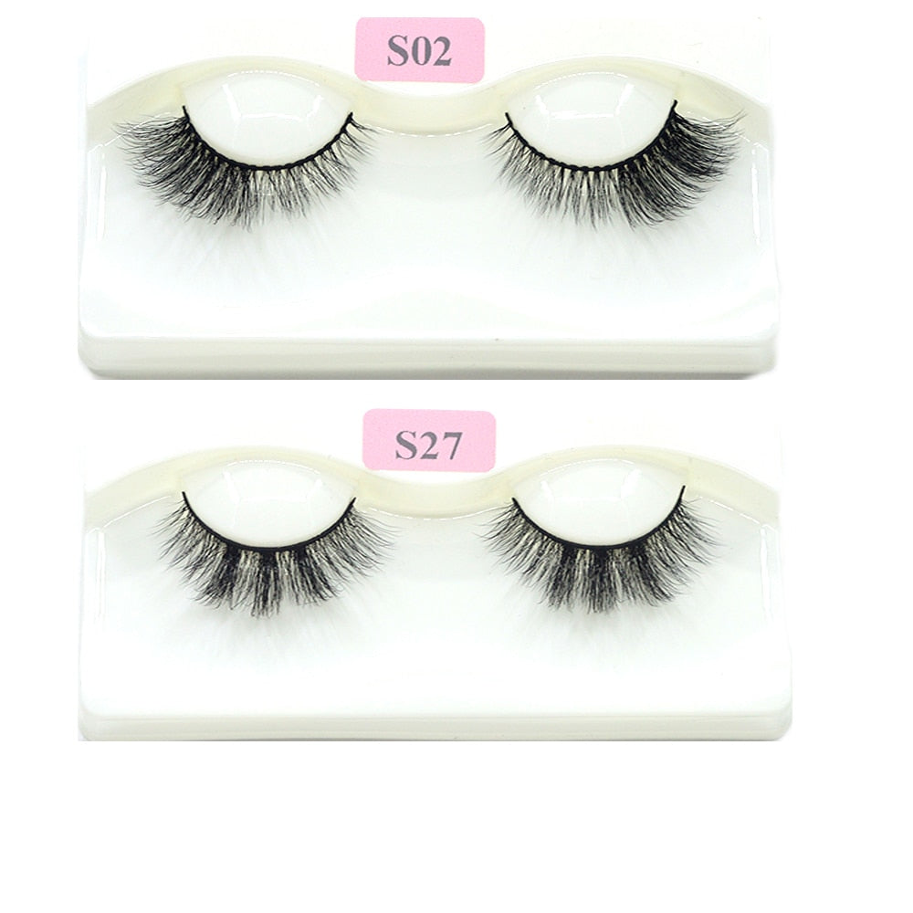 1Pairs Cat Eye Lashes Faux Mink Eyelashes Natural long Full Strip Lashes Winged End Eye Elongated Fake Lashes Soft Eyelashes