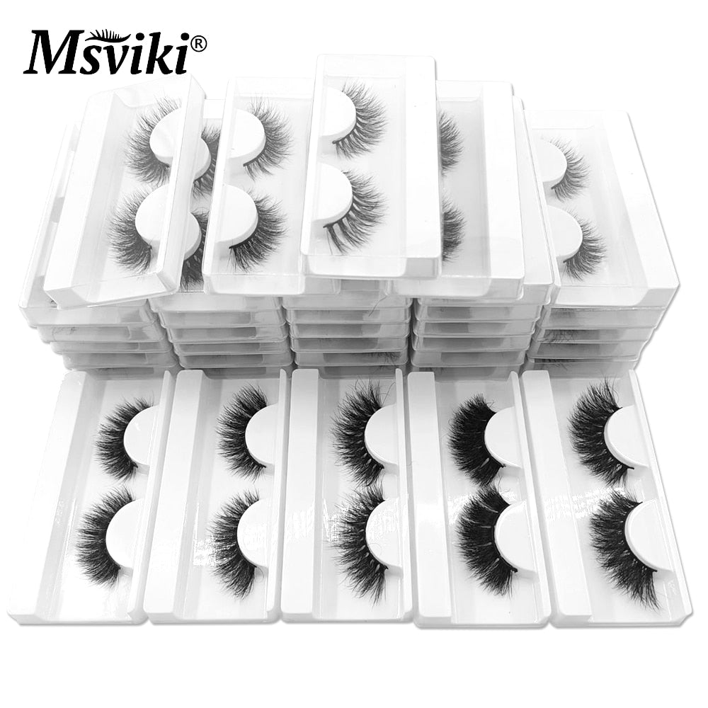 10/20/30 Pairs Mink Lashes Extension Supplies 3D Natural Short False Eyelashes 5D Fluffy 13-20MM Mink Eyelashes