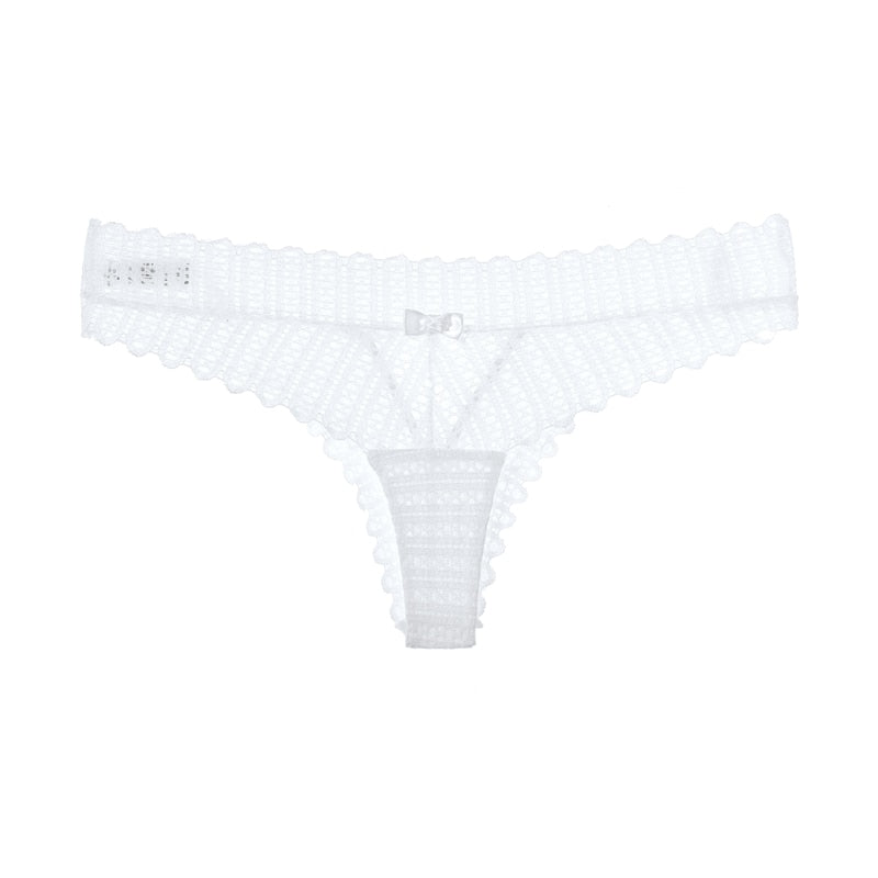 Women Sexy Lace Panties Low-waist G String Thong Underwear Female Hollow Out Transparent Temptation Lingerie