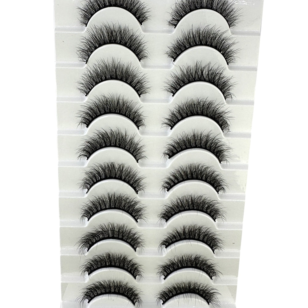 700Pairs Faux Mink Eyelashes 8-25mm Lashes Fluffy Messy 3D Mink Lashes Wholesale 700Pairs Natural False Eyelashes Extension