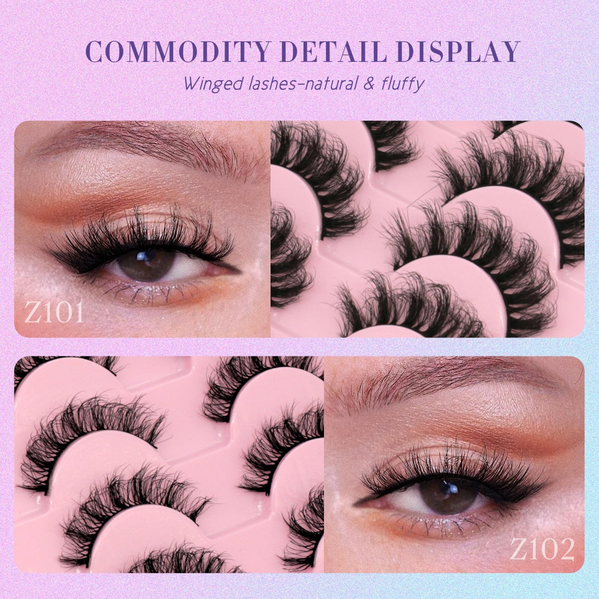 Natural Long 10 Pairs 3D Mink False Eyelashes Fake Lashes Mink Lashes Cat Eye lashes Short Eyelashes