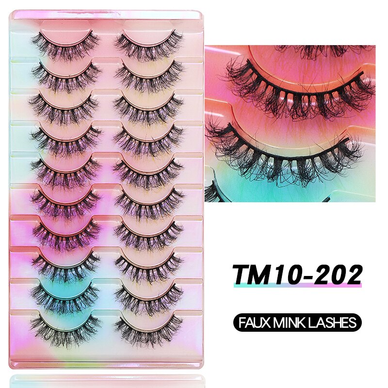 Russian Lash Strip Wispy Mink Lash Individual Eyelash Natural Eyelashes Fluffy Nagaraku False Eyelashes