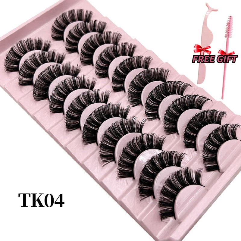 Russian Strip Lashes 25mm 3D Mink Volume Fluffy Natural False Eyelashes Thick Dramatic Mink Eyelashes