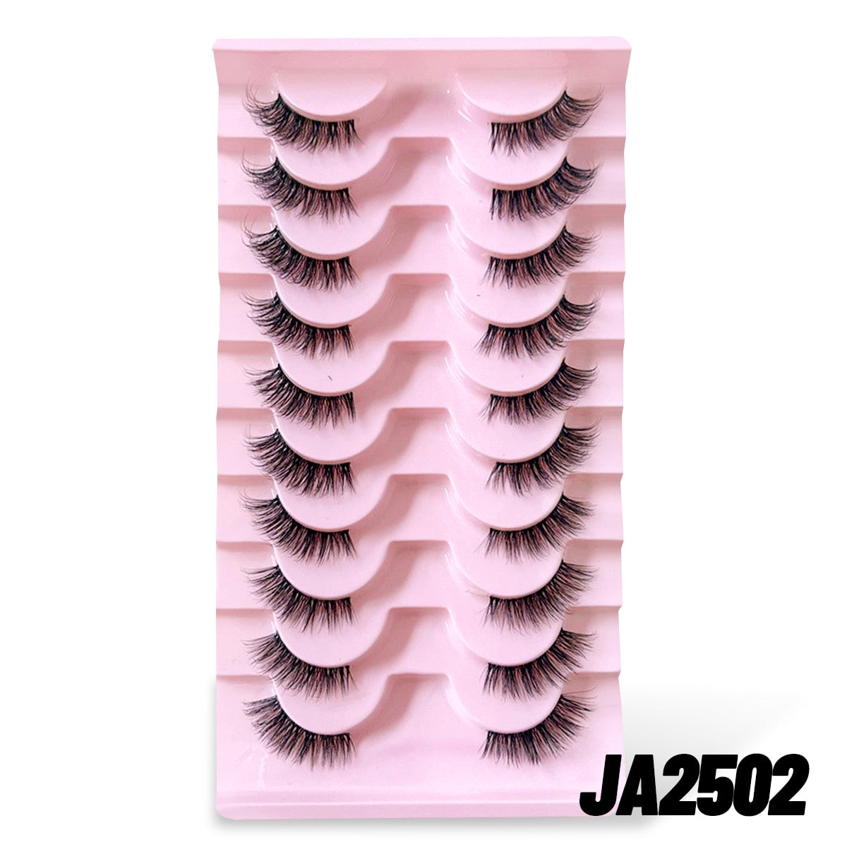10pairs Clear Band Eye Lashes Mink Eyelashes Crisscross Transparent Band False Eyelashes Natural False Lashes