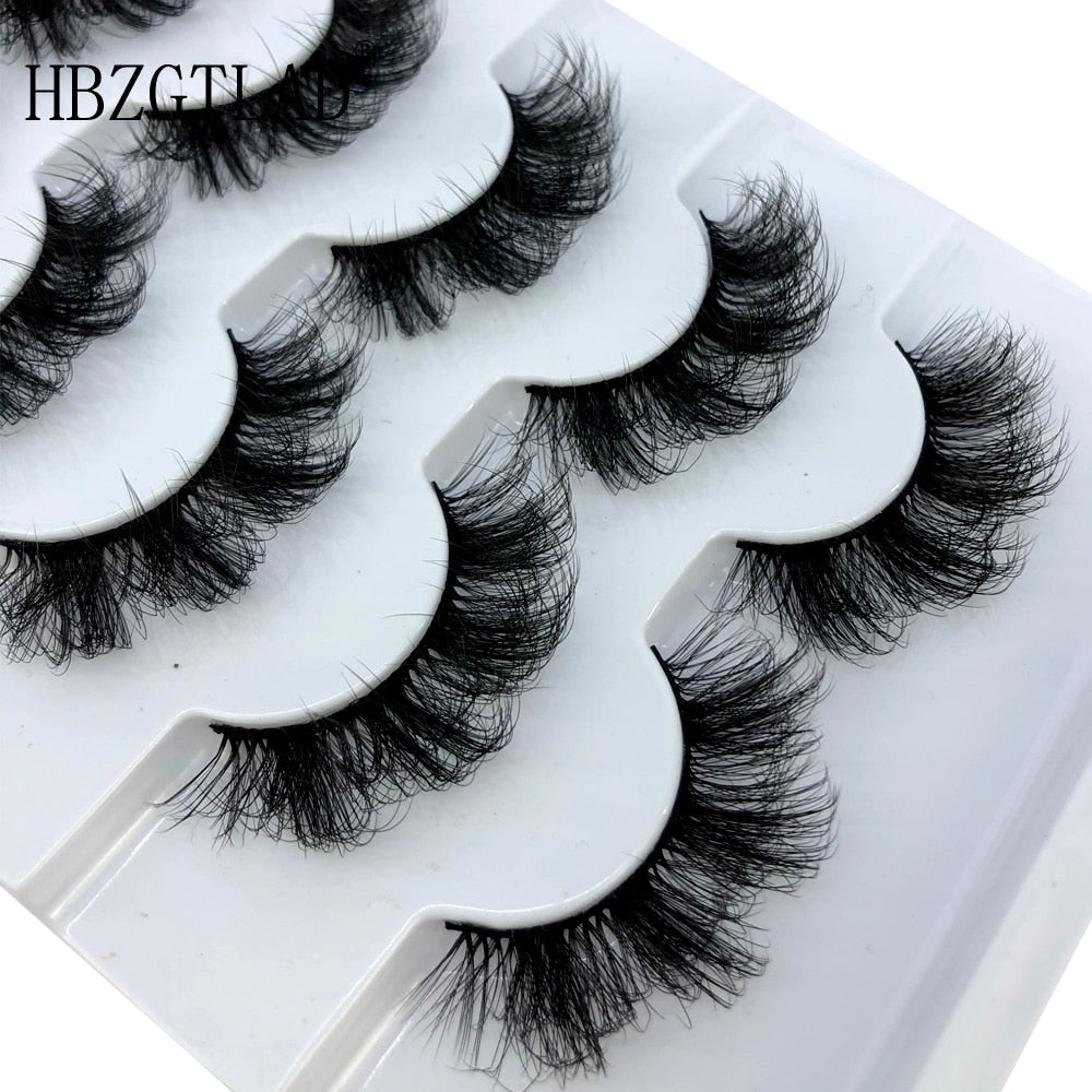 5 Pairs Lashes Mink Lashes Faux Eyelashes Mink False Eyelashes Dramatic Volume Lashes Eyelash Extension