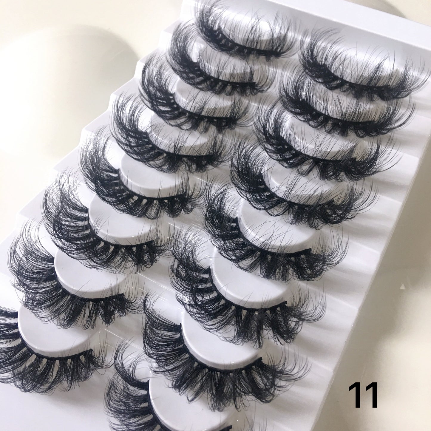 8pairs eyelashes fake lashes long eyelash 25mm mink lashes fluffy dramatic false eyelashes
