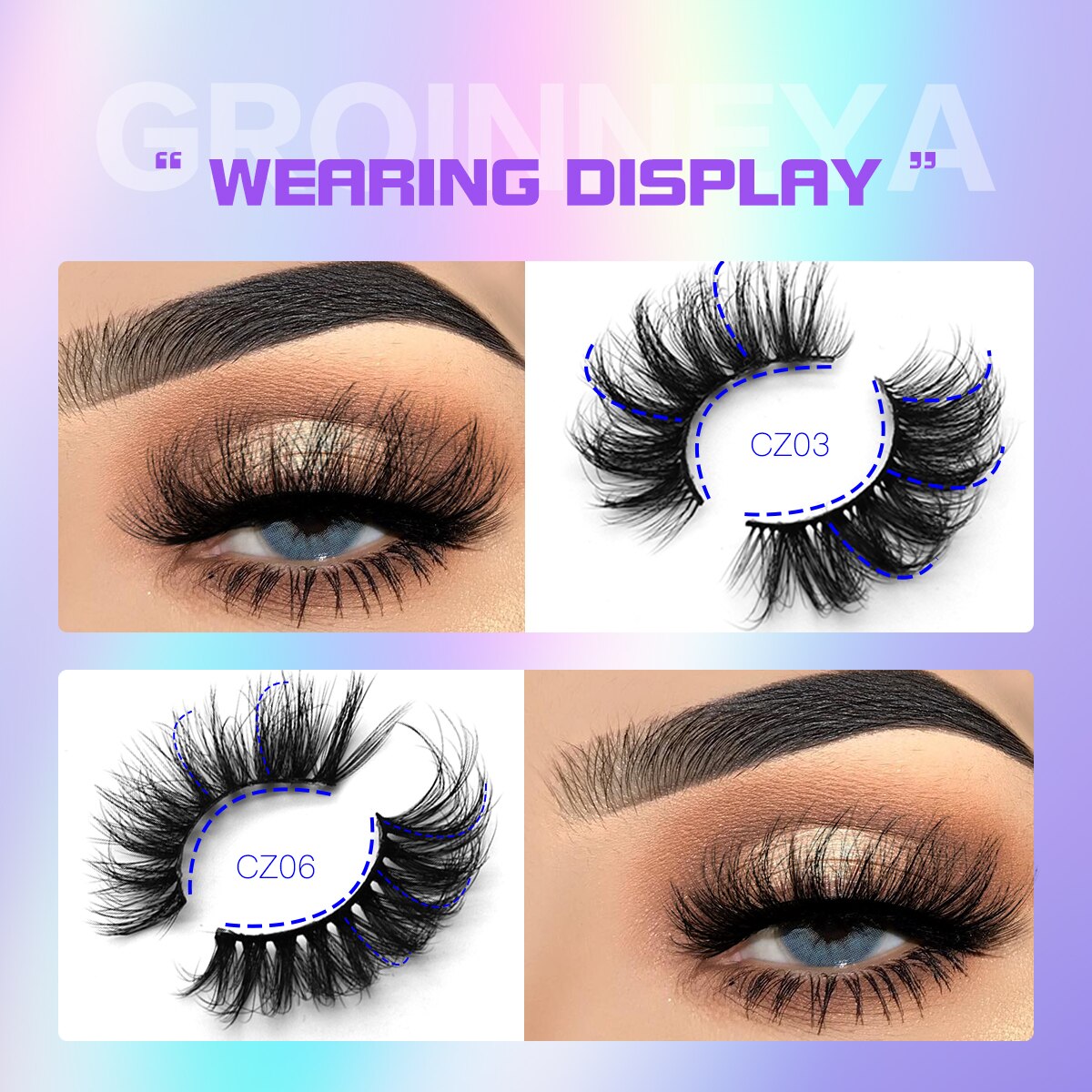 5/7 Pairs Eyelashes Long Lasting Fluffy Wispy Natural Mink Lashes Dramatic Volume lashes Extension Thick Long
